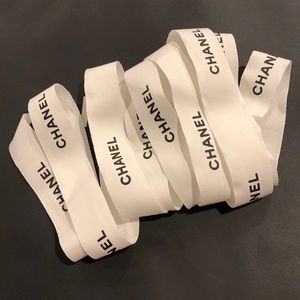 Chanel white ribbon